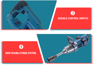 Nouvelle clé à chocs électrique sans fil industrielle à couple élevé, sans balais, pour la réparation automobile - Product Image 5