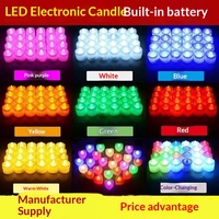 Vela Electrónica LED en Forma de Corazón de Material PP, sin Humo, de la Fábrica Huaien, para Decoración de Propuestas, Accesorio para la Creación de Escenas