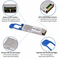 Module émetteur-récepteur optique 100GBASE-LR4 QSFP28 100G LAN WDM 10km Fibre Monomode Duplex LC DDM DOM Hot Pluggable