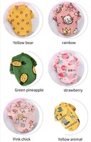 Vêtements pour animaux de compagnie en polyester écologique, confortables et lavables en machine, avec un nouveau design de dessin animé mignon, pour chiens, collection printemps-automne, vente en gros