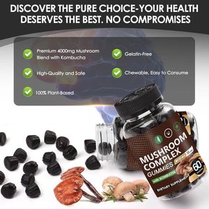 Suplemento Nootrópico Personalizado para Estimular el Cerebro, 4000mg, Extracto de <span class=keywords><strong>Kombucha</strong></span> y Melena de León, Cápsulas Veganas de Hongos, para la Memoria y el Sueño en Adultos - Product Image 4