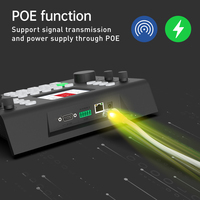Controlador de Teclado PoE PTZ con Pantalla de 3.49 Pulgadas para Conmutador de Video de Conferencia RJ45, RS485, para Control de Cámara PTZ NDI en Vivo