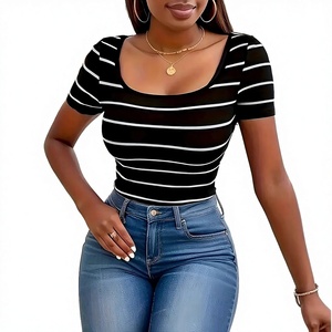 เสื้อสเวตเตอร์ถักแขนสั้นคอเรียบง่าย ผ้าไนลอน ระบายอากาศได้ดี เป็นมิตรกับสิ่งแวดล้อม ไม่หดตัว แฟชั่นใหม่สำหรับผู้หญิง ฤดูร้อน ปี 2025 - Product Image 2