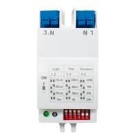 Sensor de Radar de Microondas Scimagic 2097 de 5.8GHz, Interruptor DIP con Ajuste Múltiple, Detector de Movimiento, AC 220V 240V, Luz LED, Directo de Fábrica