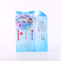Sacs d'emballage en plastique pour serviettes hygiéniques, personnalisés, imprimés, à soufflets latéraux, thermosoudables, pour la vente en gros