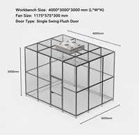 Poste de travail portable Clean Booth avec filtre HEPA FFU et rideau antistatique en PVC pour l'assemblage en laboratoire électronique