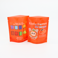 Sachet personnalisé en kraft à fond plat avec fermeture éclair pour l'emballage d'aliments pour animaux de compagnie – Solution de marquage