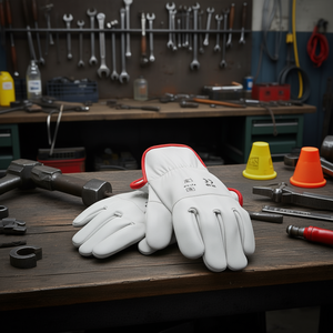 Gants de travail en cuir de vachette grainé, taille 10, niveau de protection 9 - Product Image 3