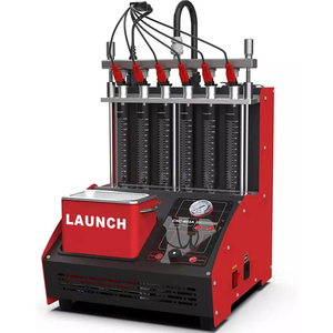 Launch CNC 603A Nettoyeur et testeur d'injecteurs de carburant à onde ultrasonique Machine de nettoyage de systèmes d'injection de carburant automobile 6 cylindres