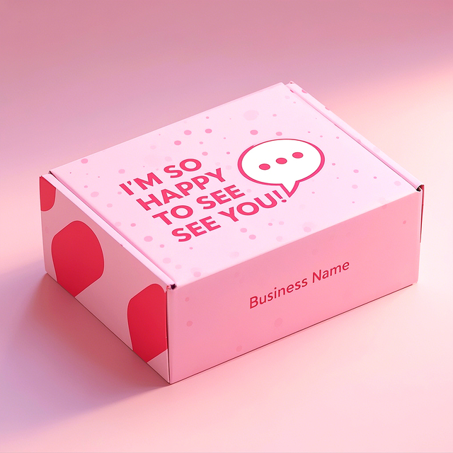 Custom Printed Pink Personalized Subscription Mailer Shipping Paper Boxes Mailing Gift Packaging Cardboard Mailer Box