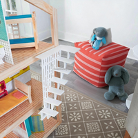 Jeu d'imitation éducatif pour filles, grand ensemble de meubles en MDF à monter soi-même avec escalier, marque Tosen, pour les 2-13 ans, modèle de chambre à quatre côtés