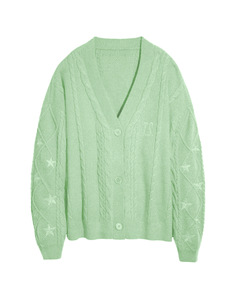 <span class=keywords><strong>Cardigan</strong></span> Primaverile Coreano Sottile Monopetto <span class=keywords><strong>Arancione</strong></span> Personalizzato con Stelle Ricamate, Vestibilità Ampia ed Elegante - Product Image 4