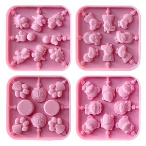 Moule en silicone pour sucette de style dessin animé Résine de qualité alimentaire pour les friandises sucrées faites <span class=keywords><strong>maison</strong></span> Moulin à thé de l'après-midi Bâton de fromage Idées <span class=keywords><strong>cadeaux</strong></span> - Product Image 5