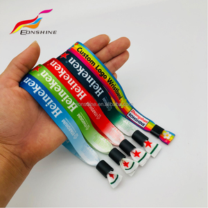 Logo personnalisé Image/<span class=keywords><strong>Texte</strong></span>/Slogan Imprimé Bracelet Dye Sublimé Tissu Billet Festival Bracelets - Product Image 4