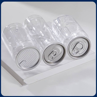 Bouteilles de boîtes à gâteaux transparentes en PET, bidon de crème glacée transparente au lait, thé, café, bouteille en plastique, boîtes de conserve pour dessert