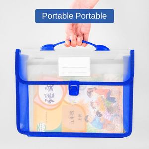 Large Capacity A4 Portable Document Pouch Office Student Test <b>Paper</b> Book Storage Bag PVC <b>File</b> Organizer Envelope <b>File</b> Folder - Product Image 2