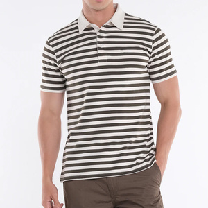 Polo a Rayas para Hombre, Corte Ajustado, Silueta Entallada, Diseño Moderno, Estilo Urbano Contemporáneo, Estilo Casual Refinado - Product Image 3