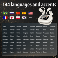 Écouteurs Traducteurs Sans Fil Intelligents à Réduction de Bruit IA les Plus Performants, Recharge Rapide, Écran Tactile LED Pleine Couleur, Étanchéité IPX4