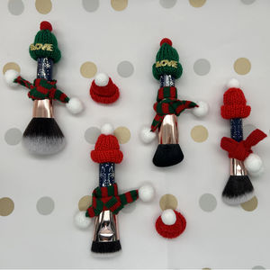 Ensemble de 9 pinceaux de maquillage professionnels YRX Mini, virole en aluminium, poils synthétiques doux, manches en bois, personnalisable, manche personnalisable - Product Image 5