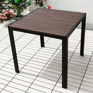 Nuevo estilo, mesa de té exterior, muebles de madera de plástico, mesa de cena cuadrada pequeña para exteriores - Product Image 2
