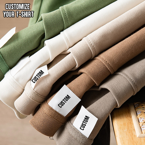 Usine chinoise personnalisée 100% coton <span class=keywords><strong>T</strong></span>-<span class=keywords><strong>shirt</strong></span> pour hommes bonne qualité Options de conception d'impression photo court 220 grammes <span class=keywords><strong>T</strong></span>-<span class=keywords><strong>shirt</strong></span> haut teint uni - Product Image 3