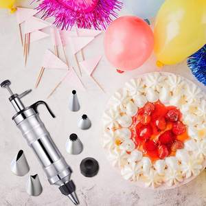 Pistolet à douille en acier inoxydable pour crème et glaçage, 18 embouts, pour pâtisserie et décoration de gâteaux - Product Image 3