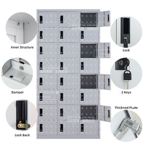 Meilleur casier métallique pour employés, avec serrure à clé, pour vestiaire, 24 compartiments, casiers en acier - Product Image 3