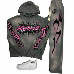 2025 Lente en Herfst Nieuwe Heren Streetstyle Mode Digitale Print 100% Bamboe Vezel Paktrui - Product Image 1