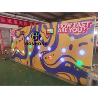 Bonhong - Juego de Pared Interactivo con Luces LED de Alta Calidad para Entrenamiento de Reacción, Equipo de Juegos Interior para Niños, Ideal para Eventos y Fiestas