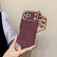 Étui de protection rétro en cuir PU couleur unie pour iPhone 18 17 16 Pro Max, compatible avec la personnalisation, coque de téléphone portable