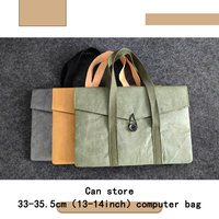 Bolsa para Computadora Portátil Ultraligera y Lavable de Papel Dupont 14 16 con Estilo Minimalista para Documentos y Cierre de Solapa