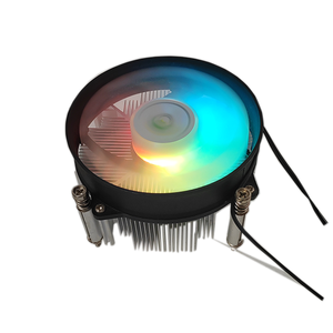 High Density Extruded Aluminum Fin Round Cpu Heatsink with 4pin PWM RGB Fan for 1156 1155 1151 1150 1200 Cpu Cooler - Product Image 2