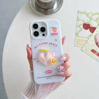 Anime Niedliche Cartoon-Epoxy-Frucht Hello Kitty Spiegel-Handyhülle für iPhone 17 Air 16 15 Plus 14 Pro Max 13 12 Stoßfeste Rückabdeckung