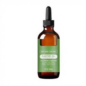 Olio di Ricino Certificato Biologico con Cheratina 60ml, Vegano, Idratante, Prevenzione Caduta Capelli, Produzione OEM ODM con Etichetta Privata - Product Image 1