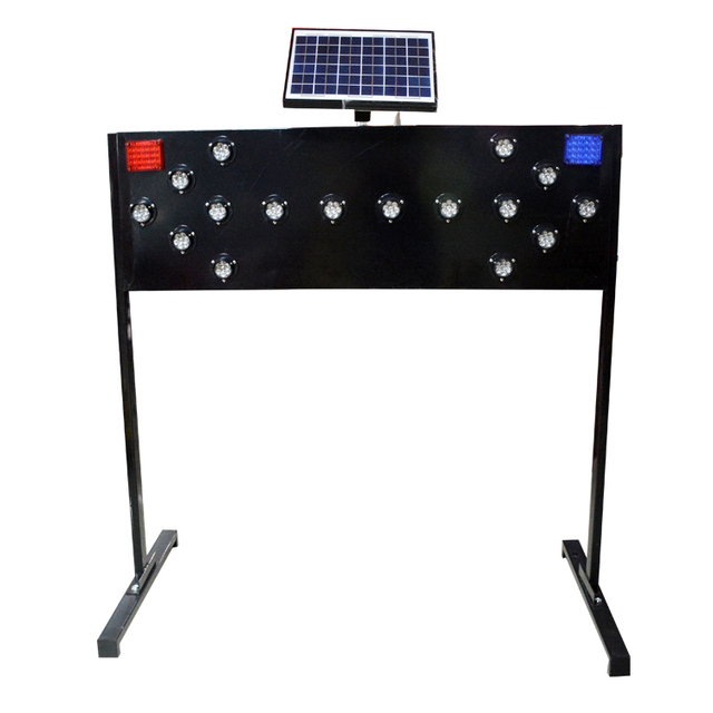 Solar LED Two-Way Traffic Arrow Board Guide Light for Traffic Signs