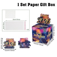 2026 Happy New Year Fireworks Banknote Box Set Accessoires de fête décoratifs de fête dans une atmosphère de vacances emballés dans une pochette