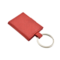 Mignon mini album photo cadre livre en cuir véritable porte-clés avec couverture en cuir PU et porte-clés design pliable