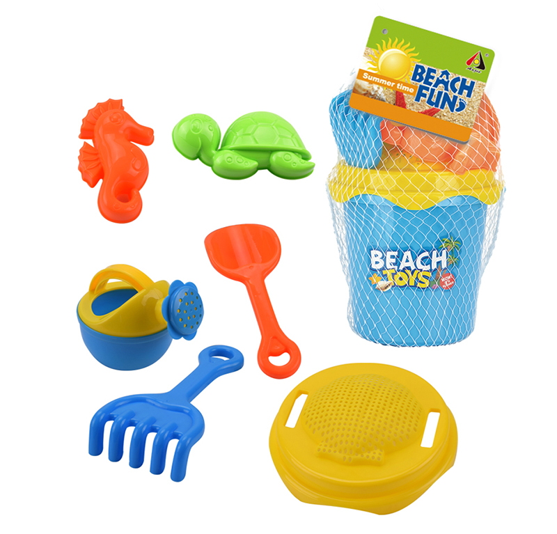 CE Certificate Kids Summer Beach Snow Play Set 6 in 1 Shovel Bucket Tools Kit Beach Sand Toys