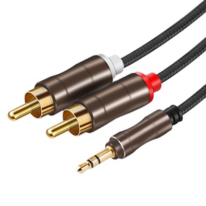 Personalizzare disponibile placcato oro repubblica ricevitore TV satellitare 2 da <span class=keywords><strong>3.5</strong></span> tipo C Audio AUX 3.5mm Jack inca cavo - Product Image 1
