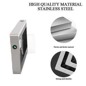 Puerta de barrera oscilante de control de acceso peatonal óptico <span class=keywords><strong>RFID</strong></span> de alta seguridad con motor sin escobillas de acero inoxidable - Product Image 3