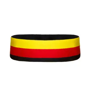 Venta de producto caliente Material duradero de alta calidad Bandera de Alemania Deporte Banda para el sudor Diadema Pulsera con fábrica Nuoxin