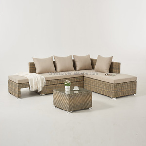 Canapé d'angle en rotin tressé PE, mobilier de <span class=keywords><strong>salon</strong></span>, canapé-lit en rotin - Product Image 3