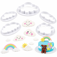 5 teile/satz 3D Wolke Form Präge Formen Gebäck Fondant Cookie Cutter Cookie Cutter Mold Zucker Handwerk Kuchen Dekorieren Werkzeuge