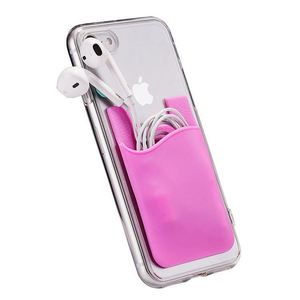 Porte-cartes de crédit écologique pour cadeaux promotionnels, support de téléphone portable adhésif en silicone avec logo personnalisé imprimé, étui portefeuille pour téléphone - Product Image 6