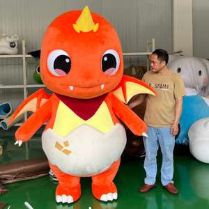 Chama Dinossauro Mascote Unisex <span class=keywords><strong>Mascot</strong></span> Costume Carnaval para Cosplay e Festa Cartoon Costume Espuma Esculpida Mascotes Dos Desenhos Animados - Product Image 1