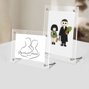 High Quality Transparent <strong>Acrylic</strong> <strong>Photo</strong> <strong>Frame</strong> Picture <strong>Photo</strong> Stand <strong>Frame</strong> 6-inch 7-inch <strong>Photo</strong> Display Bracket Desktop Decoration - Product Image 2