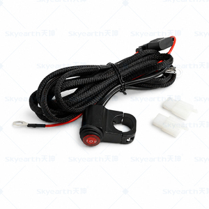 200W Motorcycle Headlight <b>Harness</b> with High Low Beam Switch Waterproof Plug Play 12V Universal Fit for Harley Davidson - Product Image 4