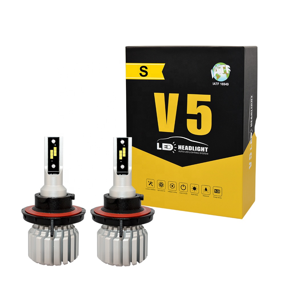 50 Вт 7600LM V5S Автомобильные светодиодные фары H1 H4 H7 H8 H9 H11 9005 9006 9012 5202 H13 H15 9004 9007 белый авто лампы
