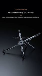 Latest Design Aluminum Magnetic Phone Holder Adjustable Tripod <b>Stand</b> Degree Rotatable Foldable Desktop <b>Tablet</b> <b>Stand</b> - Product Image 2