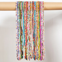 Chaîne de corps africaine élastique en perles de rocaille pour bikini, chaîne de taille colorée en cristal africain pour adulte